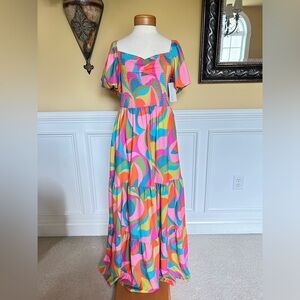 Multicolored Maxi Dress by Peach Love of California. Size M.